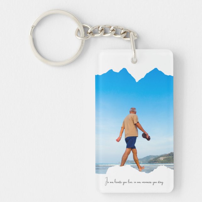 Double-Sided Rectangle Memorial Keychain (Framsidan)