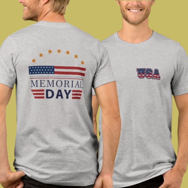 Double-Sided USA Memorial Day Patriotic T Shirt (Skapare uppladdad)