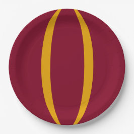 Double Stripe Custom Party Paper Plate