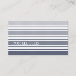 Double Striped | Slate Blue Ombre Visitkort