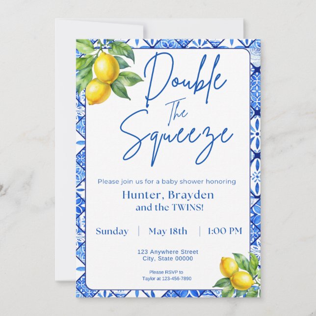 Double The Squeeze Invitation Inbjudningar (Framsida)