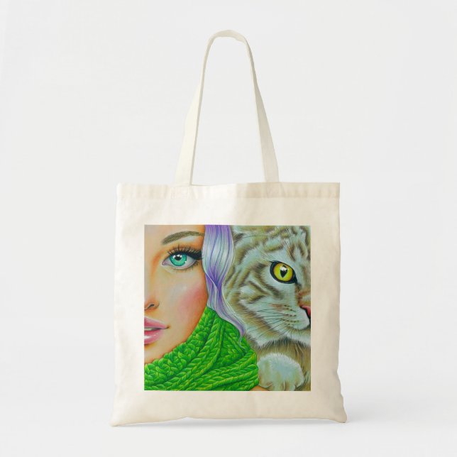 "Double Trouble" tote bag Tygkasse (Framsidan)