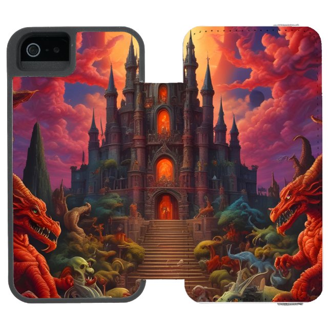 Double Your Dragon Fantasy Final Incipio iPhone Wallet Skal (Folio Öppen)