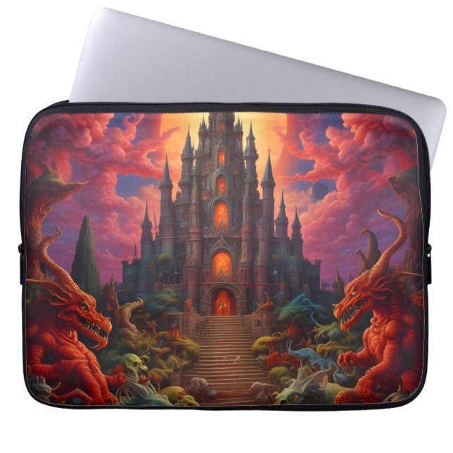 Double Your Dragon Fantasy Final Laptop Fodral (Framsidan)