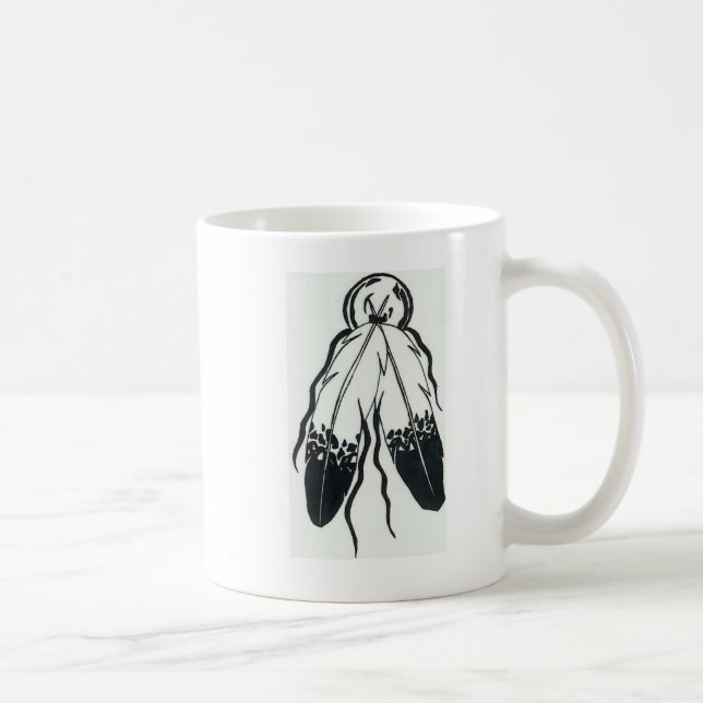 DoubleFeather Cherokee bönvälsignelse Kaffemugg (Höger)