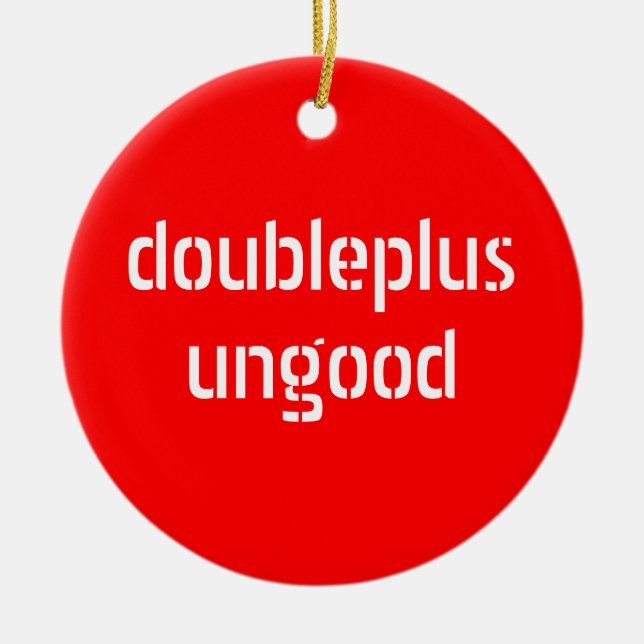 doubleplusungood-/doubleplusgoodprydnad julgransprydnad keramik (Framsidan)