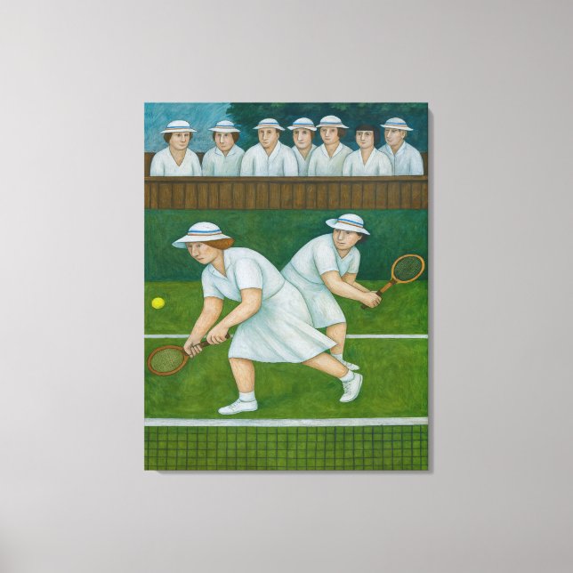 Doubles - Large Wrapped Canvas Tennis Art Print (Framsida)