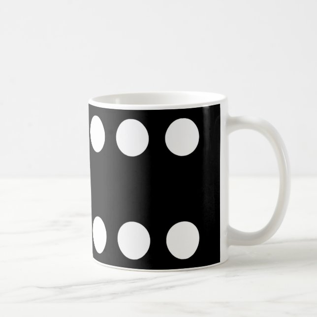 Doubles Six Svart Domino Mugg (Höger)
