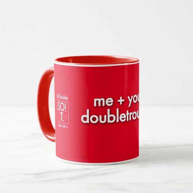 doubletrouble! mug mugg (Framsida vänster)
