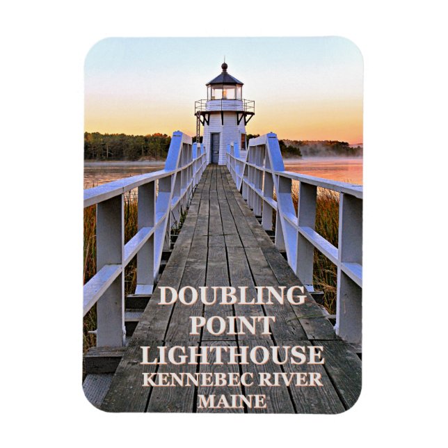 Doubling Point fyr, Arrowsic Island, Maine Magnet (Vertikal)