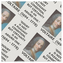 Doubt Not Pleasant Villkor Certainty Voltaire Tyg