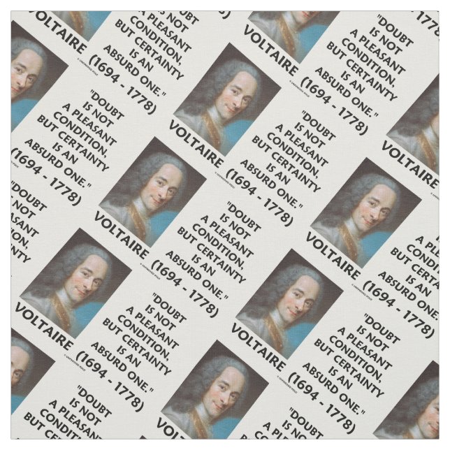 Doubt Not Pleasant Villkor Certainty Voltaire Tyg (Provkarta)