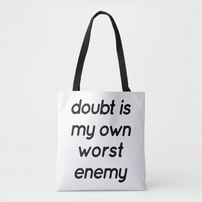 Doubt Shoulder Tote Bag Tygkasse (Framsida)