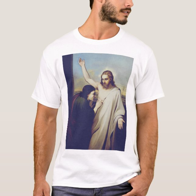 Doubting Saint Thomas av Silvestro Lega T Shirt (Framsida)