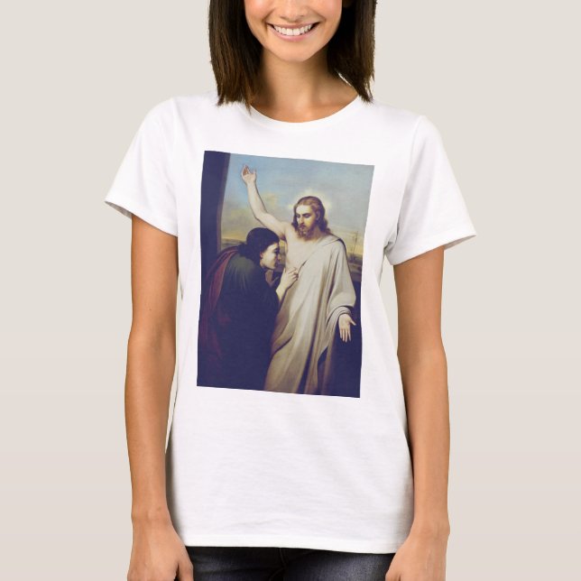 Doubting Saint Thomas av Silvestro Lega T Shirt (Framsida)