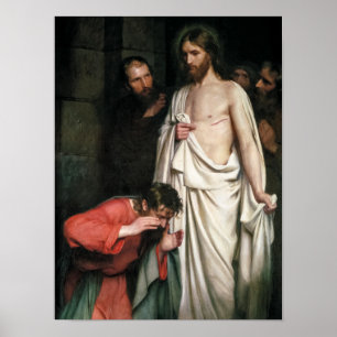 Doubting Thomas av Carl Bloch Poster