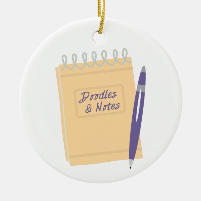 Doudlar och anteckningar julgransprydnad keramik (Framsidan)