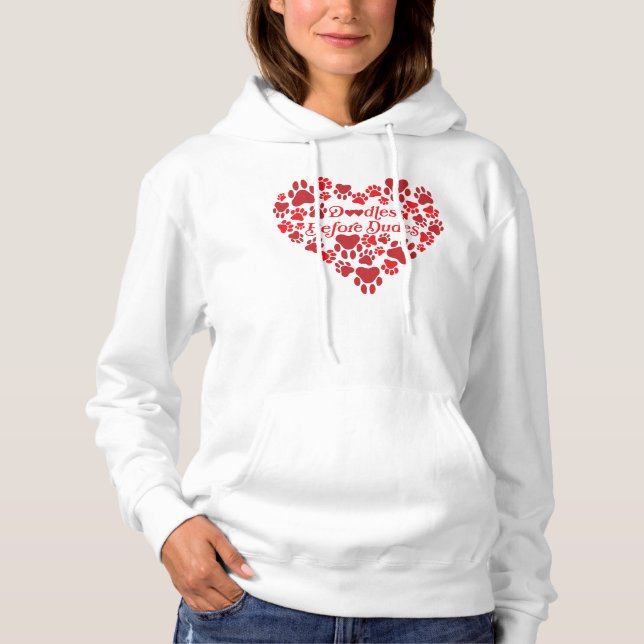 Doudles before Dudes Heart T Shirt (Framsida)