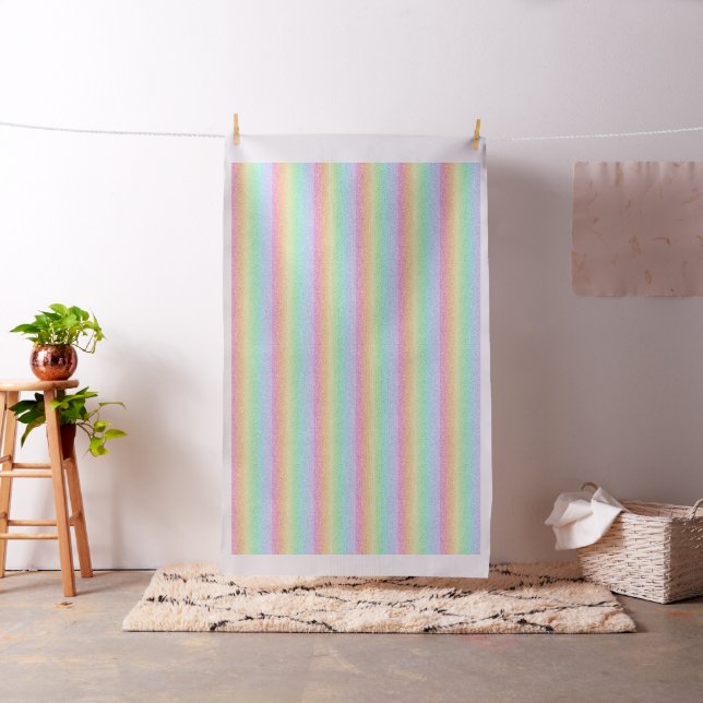 Doudles på Pastel Rainbow Gradient Fabric Tyg (In Situ)