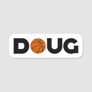 Doug Basketball Namnbricka