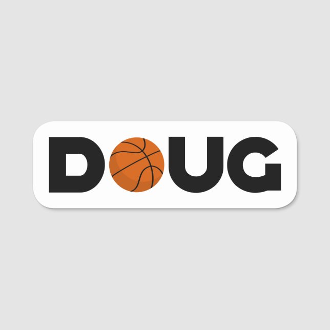 Doug Basketball Namnbricka (Framsida)