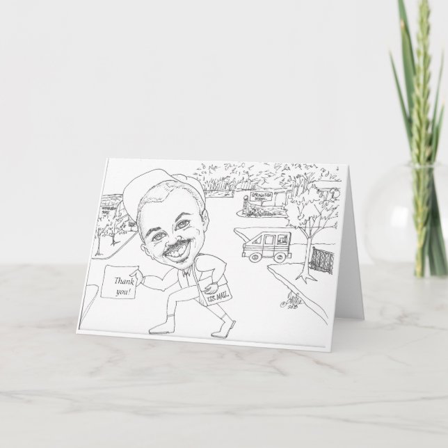 Doug postamannågot att säga tackar dig! helgkort (Framsida)