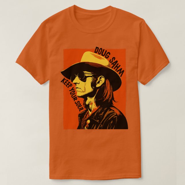 Doug Sahm Retro Original Fläkt Artwork T Shirt (Design framsida)