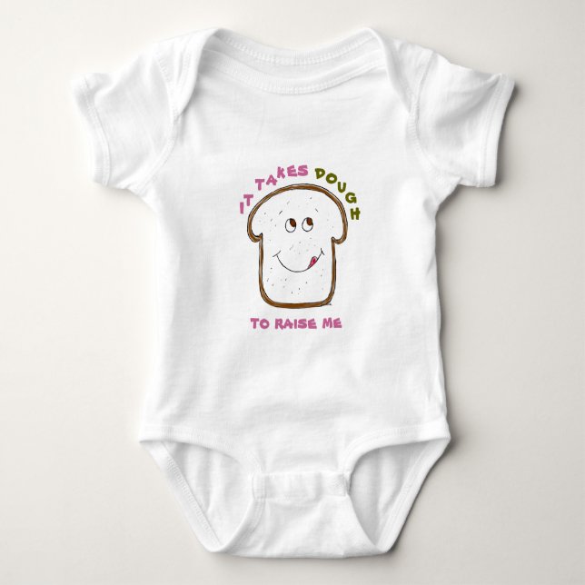Dough Baby (rosa/grönt) T Shirt (Framsida)