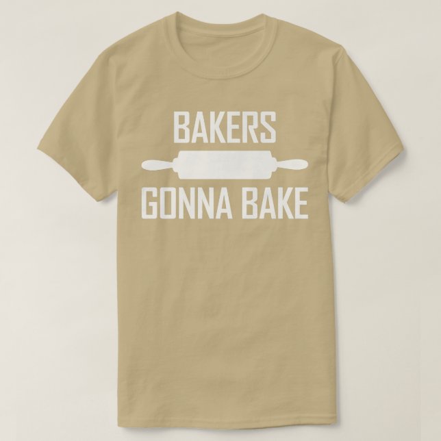 Dough Kneading Roller Pin Baking Lovers Bakers Gon T Shirt (Design framsida)