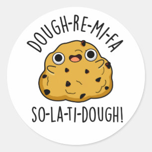 Dough-Re-Mi Funny Music Dough Pun Runt Klistermärke
