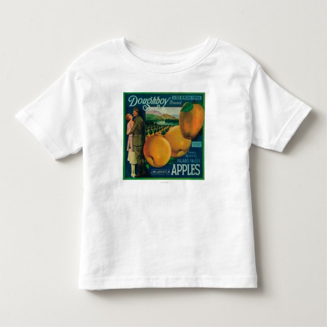 DoughboyApple låda LabelWatsonville, CA T-shirt (Framsida)
