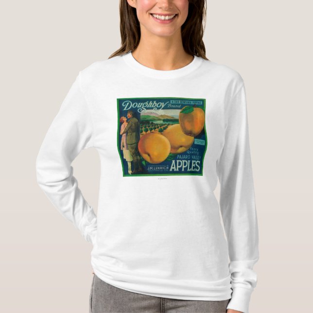 DoughboyApple låda LabelWatsonville, CA Tee Shirt (Framsida)