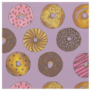 Doughnut Donuts Lila Breakfast Junk Food Pastry Tyg