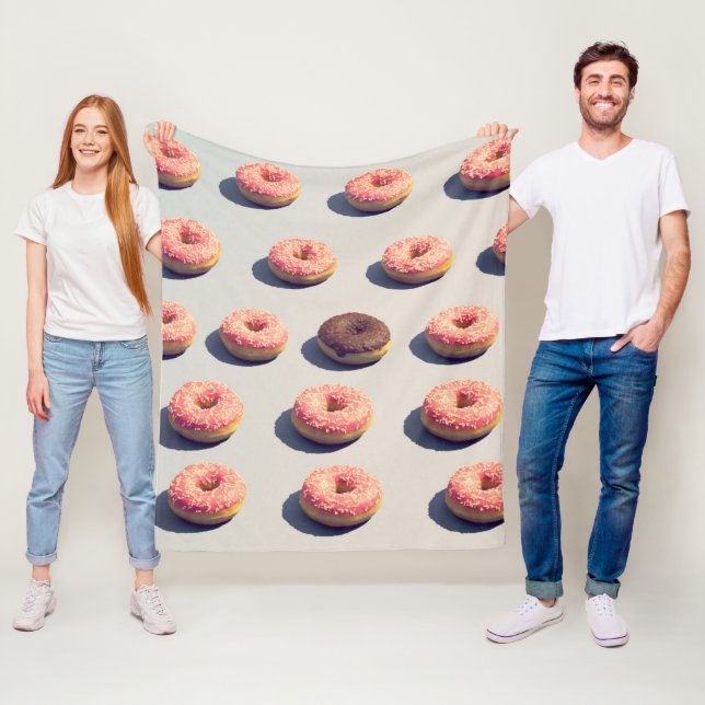 Doughnut i en grupp fleecefilt (På plats)