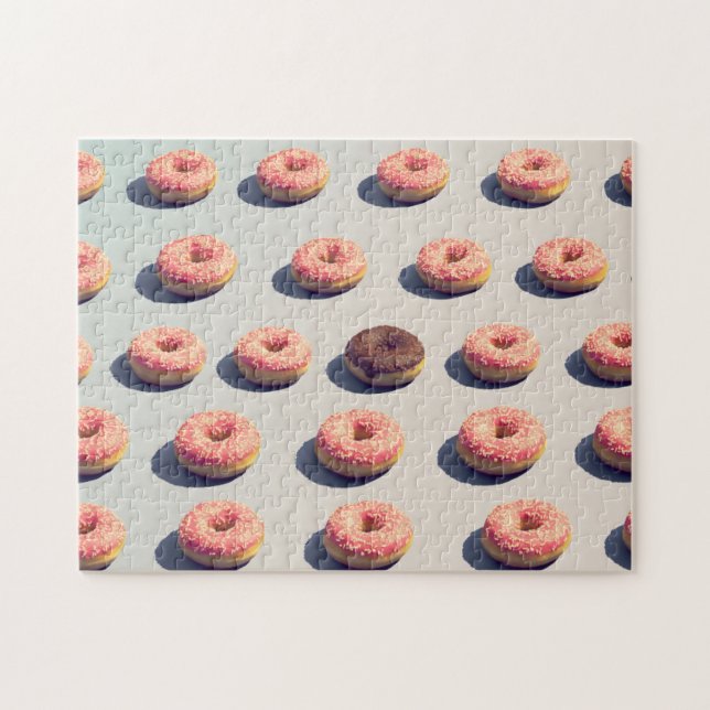 Doughnut i en grupp pussel (Horisontell)