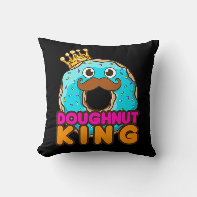 Doughnut Kung Donut Älskare Manar Kudde (Framsida)