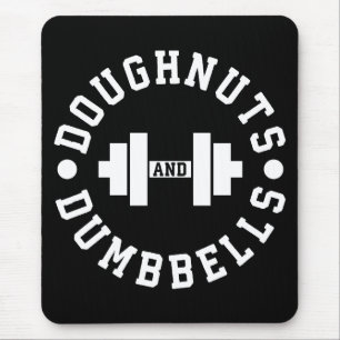 Doughnut och Dumbbells - Carbs - Lustigt Workout Musmatta