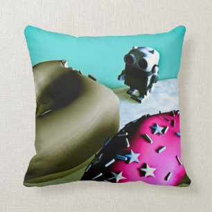 Doughnut och Leksak Robot 02 American MoJo Pillows Kudde