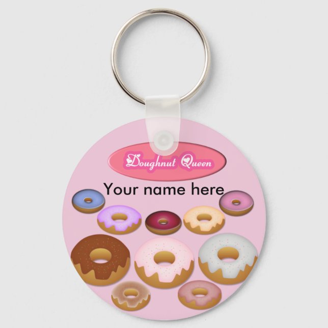 Doughnut Queen Keychain Nyckelring (Framsida)