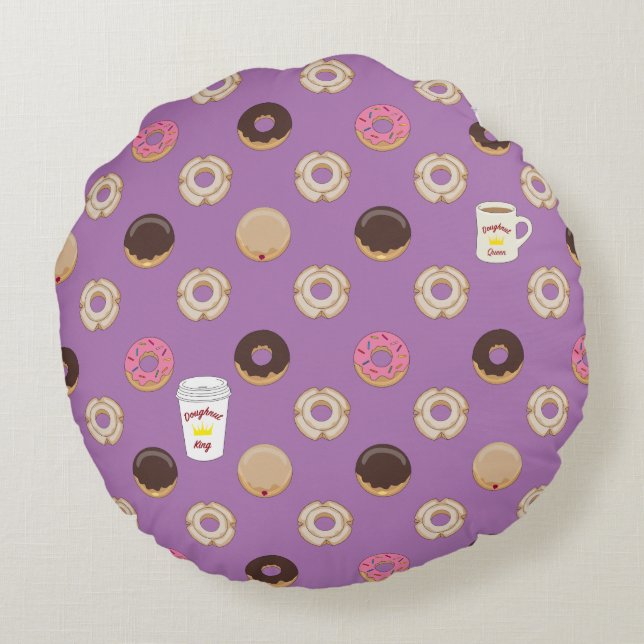 Doughnut Royalty Rund Kudde (Baksidan)