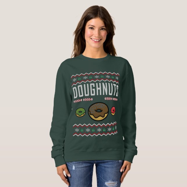 Doughnut Ugly jul Sweater Tee (Hel framsida)