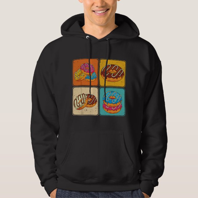 Doughnuts Lover Sweets Food Lover Pop Art Glazed D Hoodie (Framsida)
