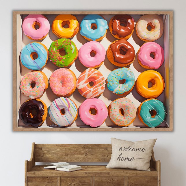 Doughnuts Modern Pop Art Donuts Still Life Paintin Poster (Skapare uppladdad)