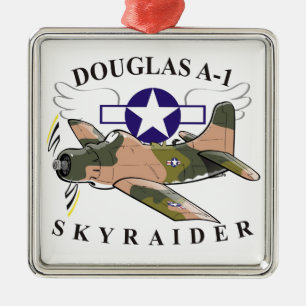 douglas a-1 skyraider julgransprydnad metall