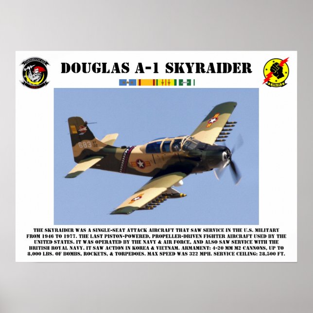 Douglas A-1 Skyraider Poster (Framsidan)