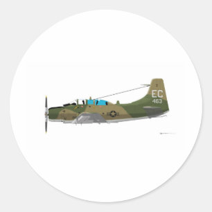 Douglas A-1E Skyraider Runt Klistermärke