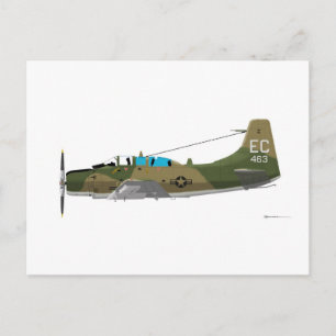Douglas A-1E Skyraider Vykort