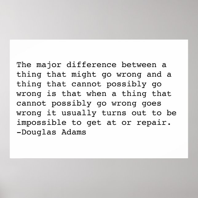 Douglas Adams Poster (Framsidan)