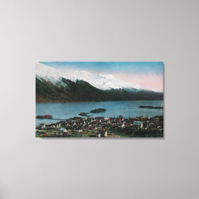 Douglas, Alaska Town ViewDouglas, AK Canvastryck (Framsida)