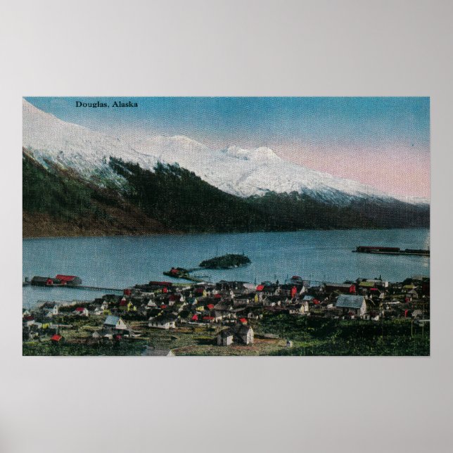 Douglas, Alaska Town ViewDouglas, AK Poster (Framsidan)